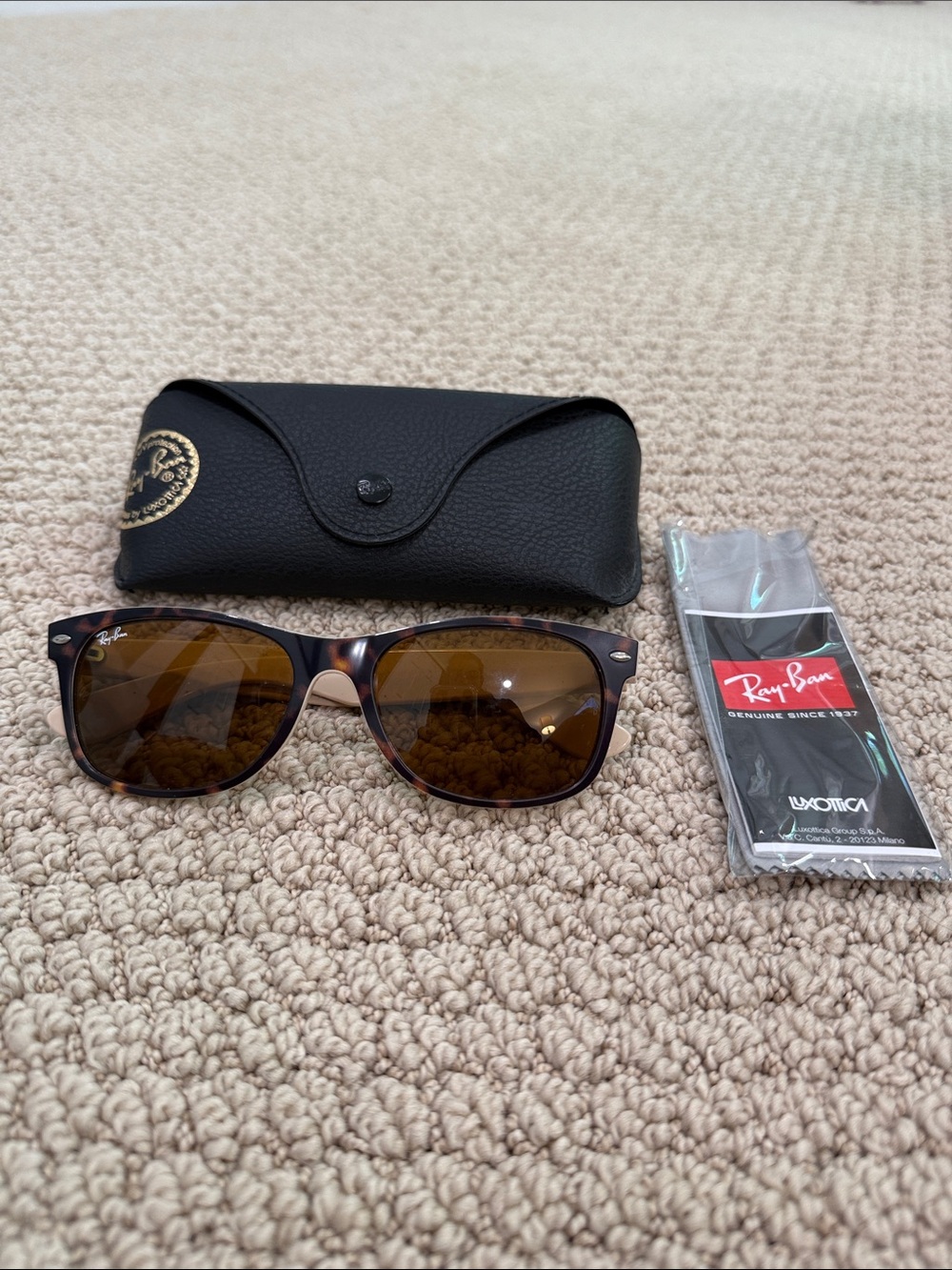 Ray-Ban Women’s Tortoiseshell Sunglasses with Brown Lenses